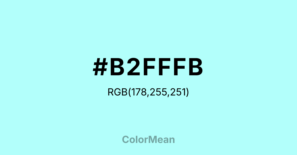 #B2FFFB color swatch