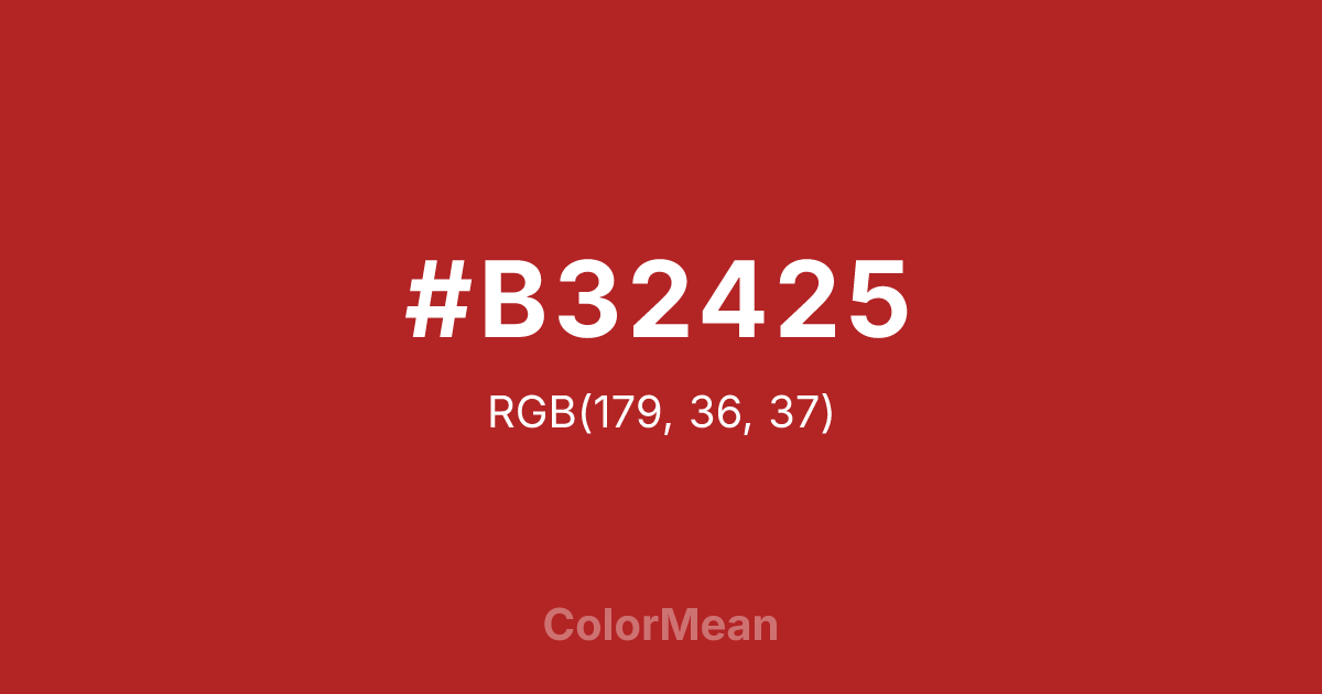 #B32425 color swatch