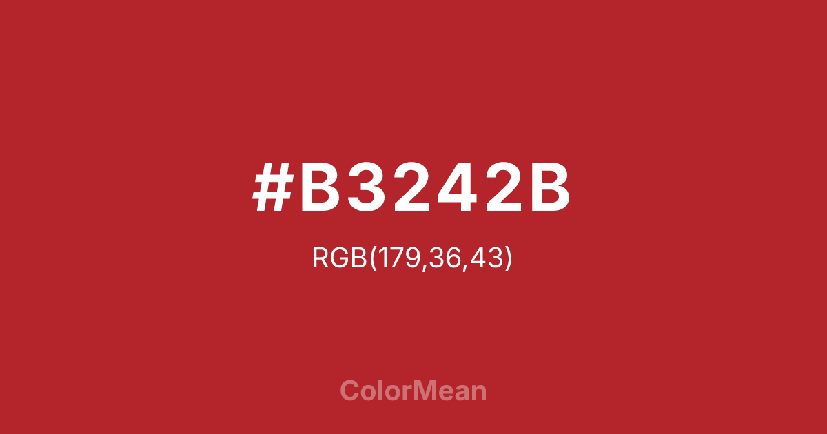#B3242B color swatch