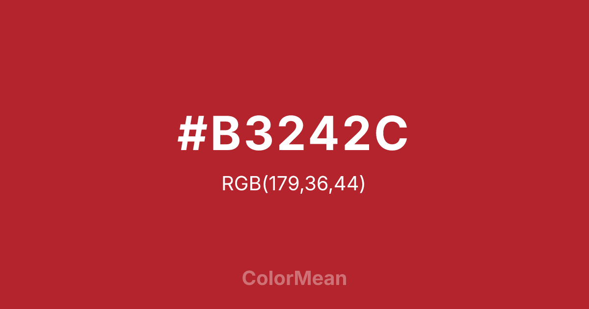 #B3242C color swatch