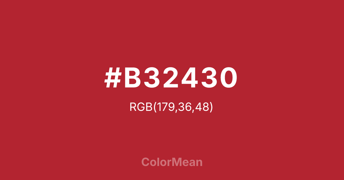 #B32430 color swatch