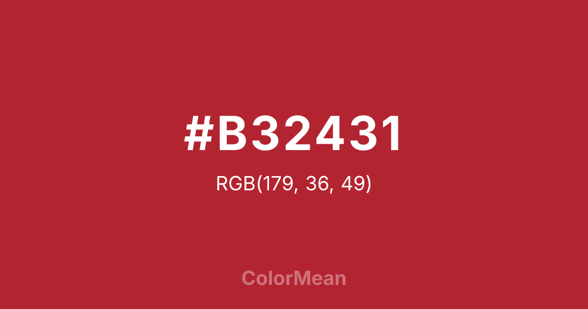 #B32431 color swatch