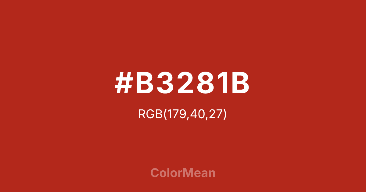 #B3281B color swatch