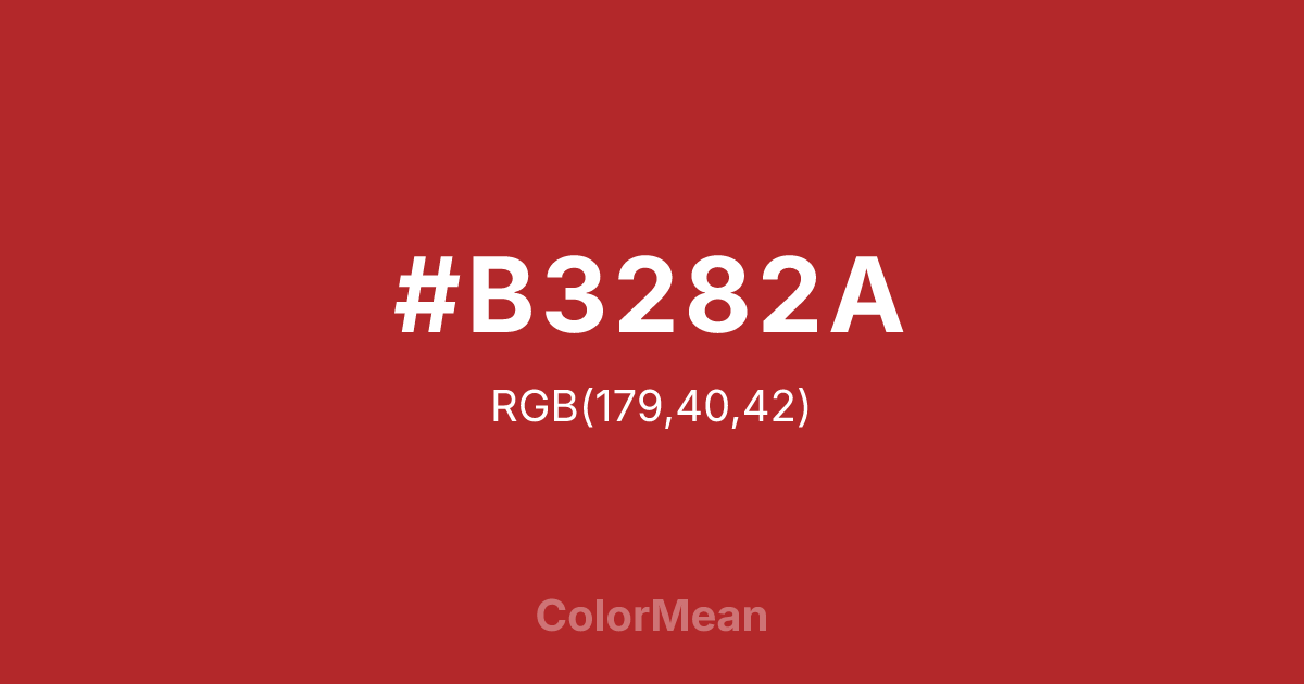 #B3282A color swatch
