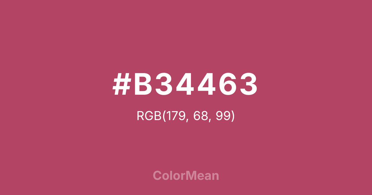 #B34463 color swatch