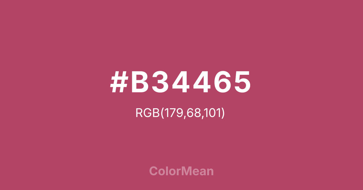 #B34465 color swatch