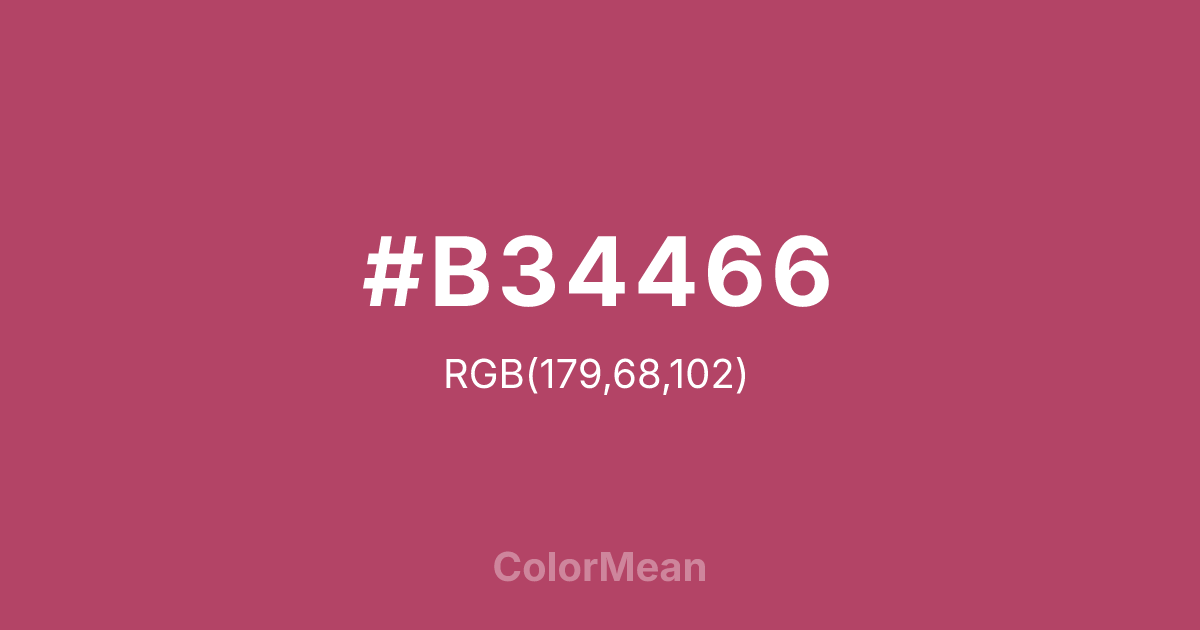 #B34466 color swatch