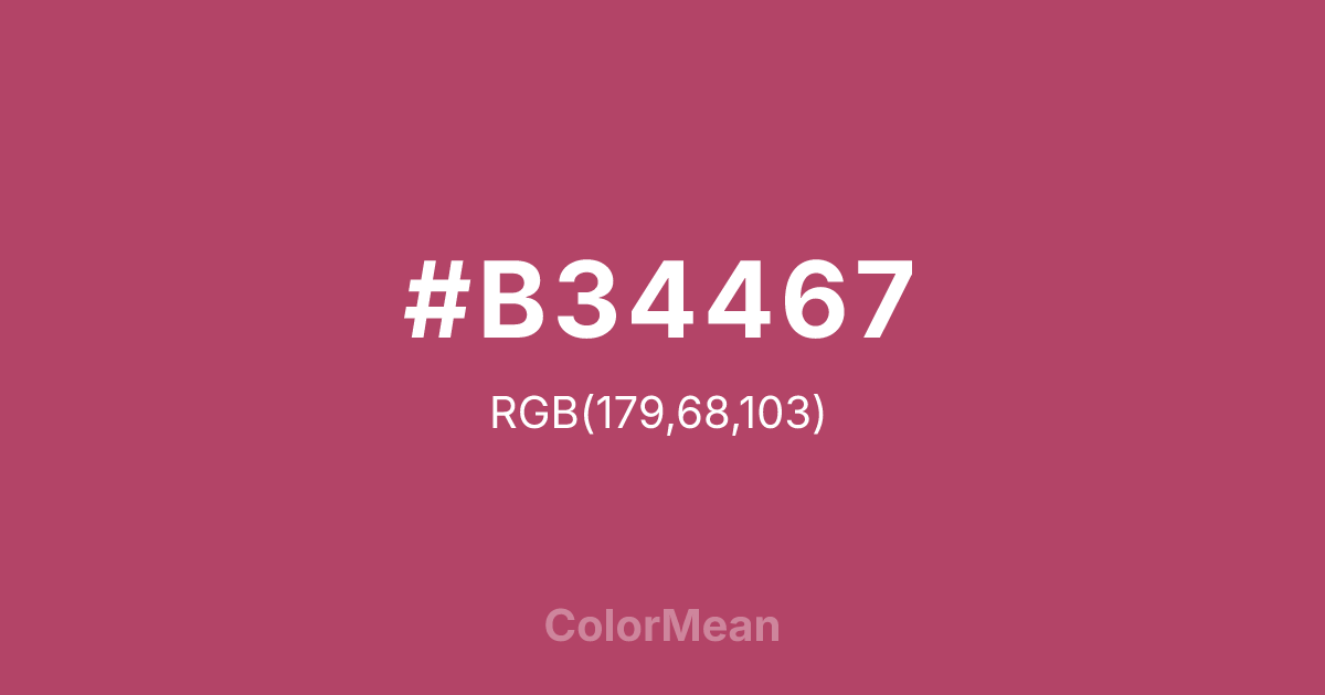 #B34467 color swatch