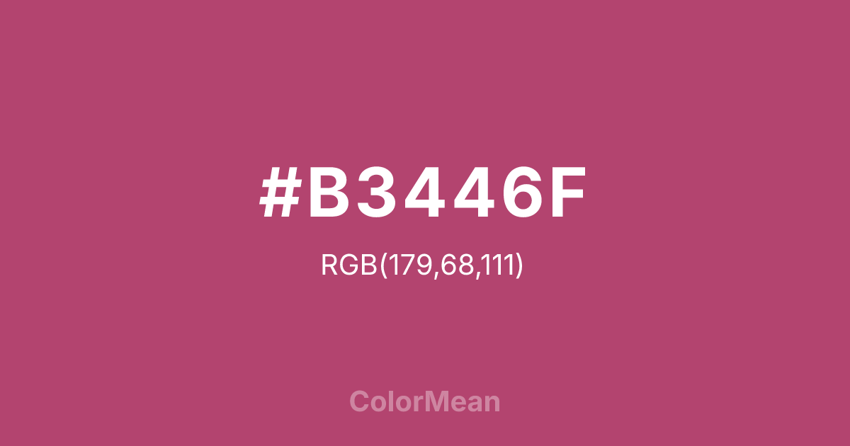 #B3446F color swatch