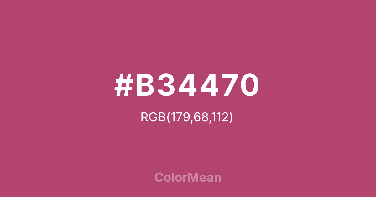 #B34470 color swatch