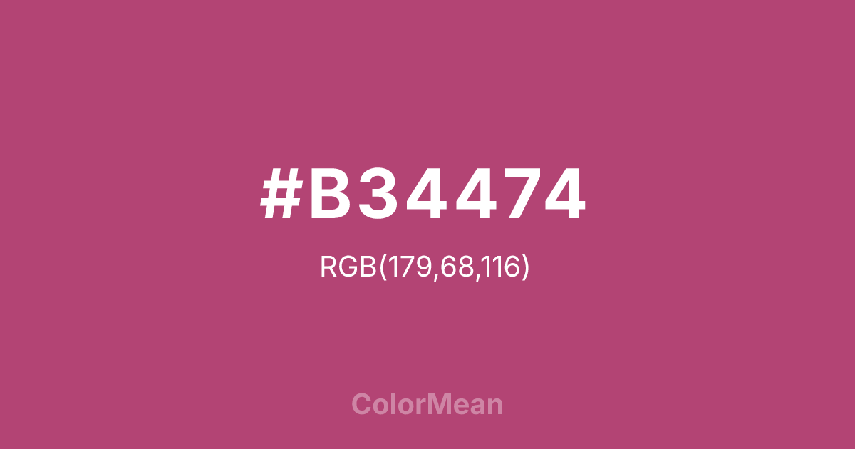#B34474 color swatch