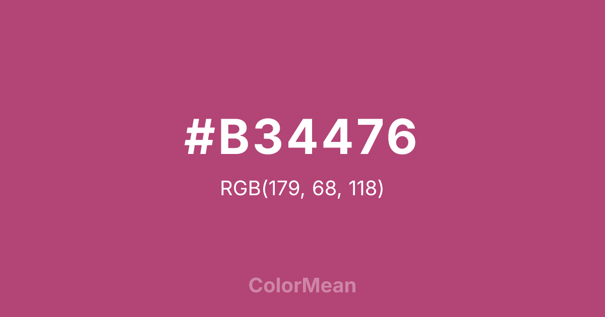 #B34476 color swatch