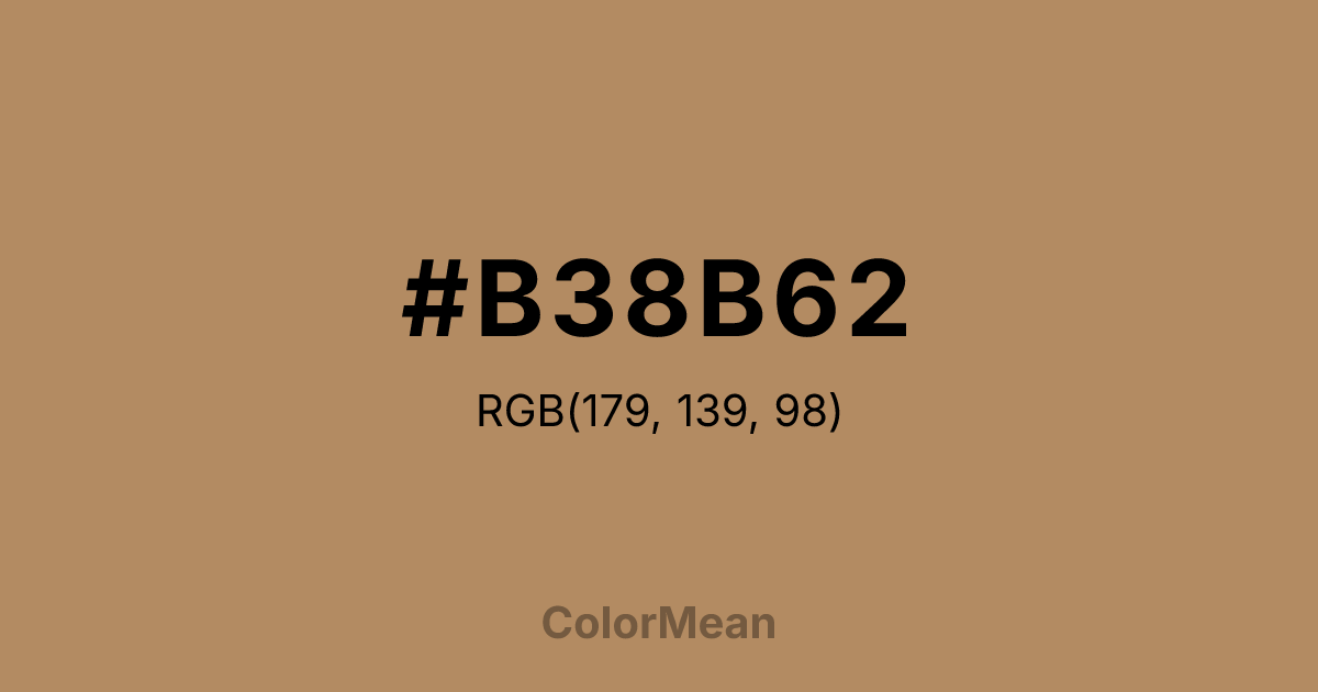 #B38B62 color swatch