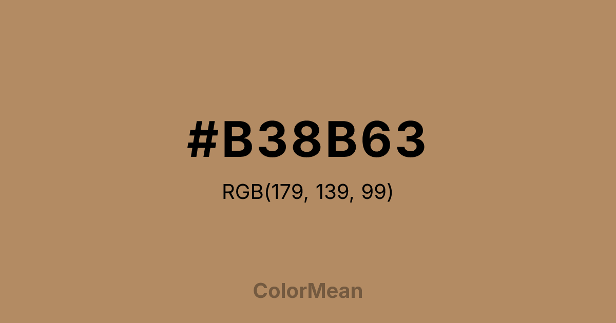#B38B63 color swatch