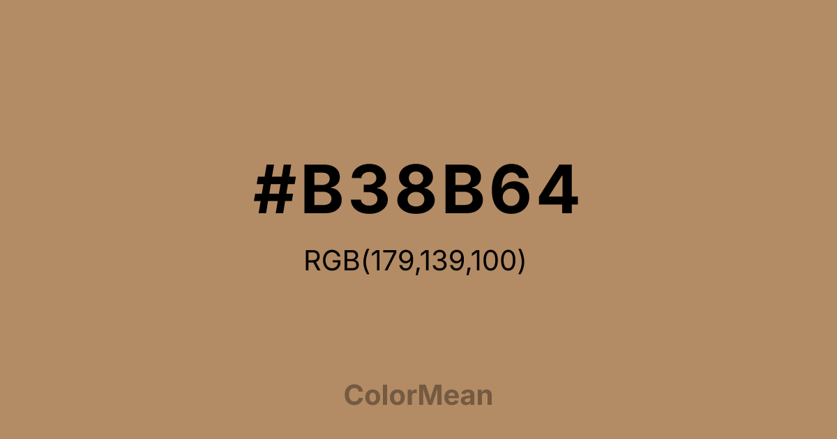 #B38B64 color swatch