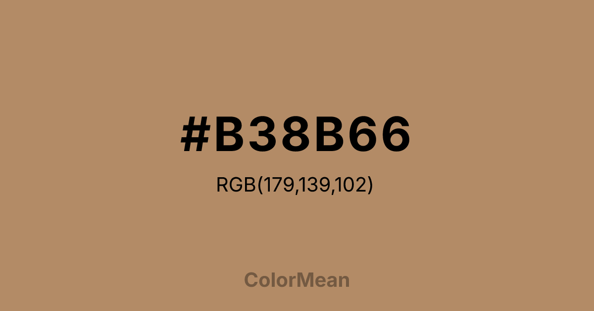 #B38B66 color swatch