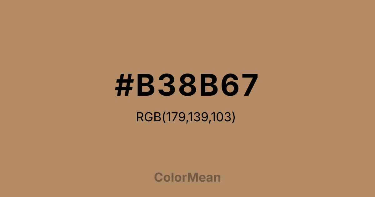 #B38B67 color swatch
