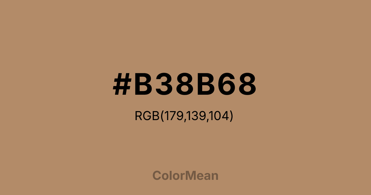 #B38B68 color swatch