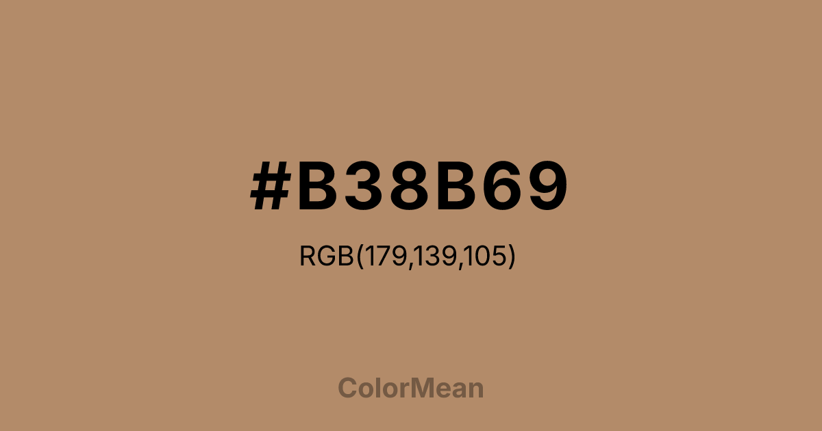 #B38B69 color swatch