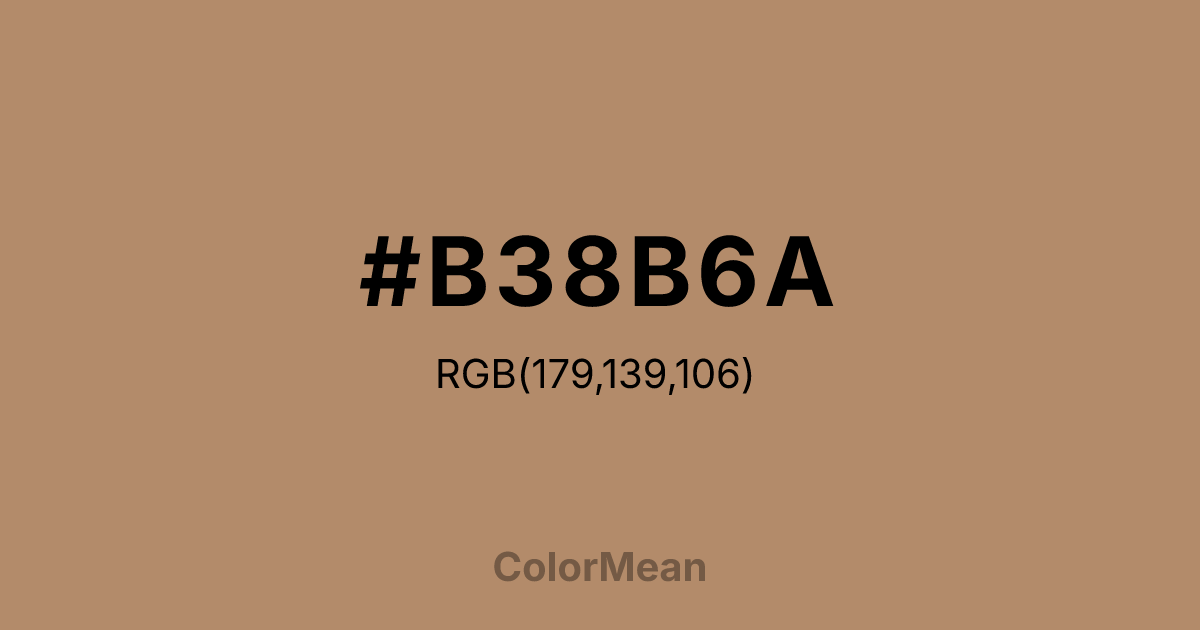 #B38B6A color swatch