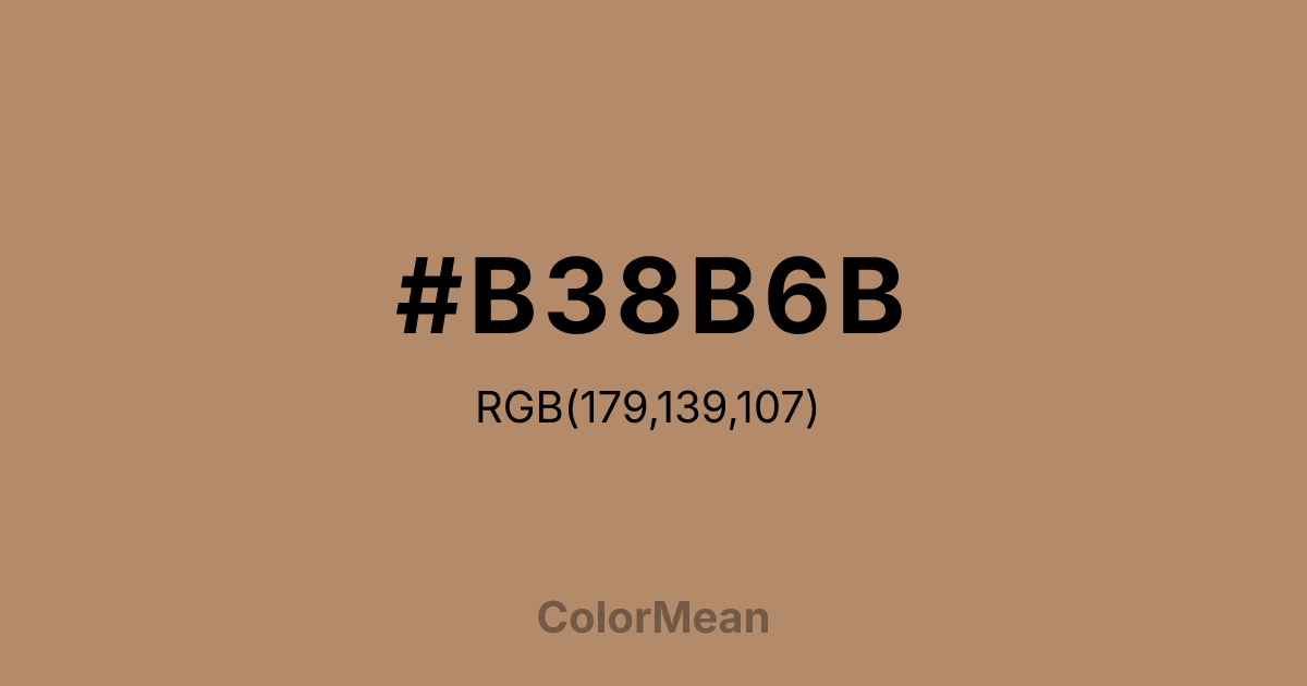 #B38B6B color swatch