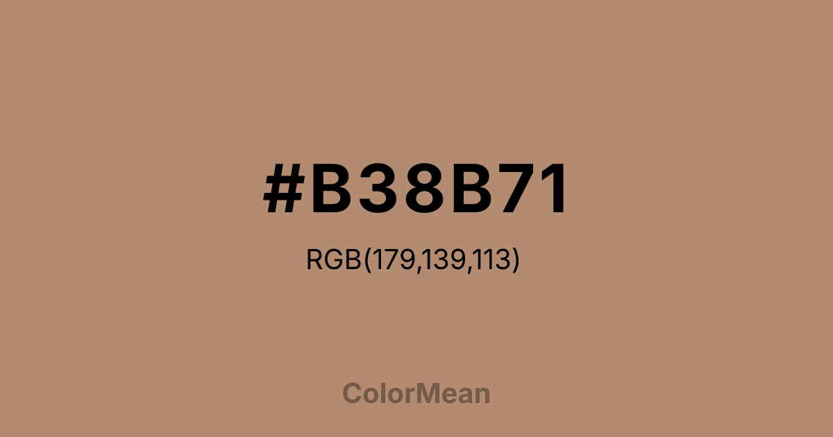 #B38B71 color swatch