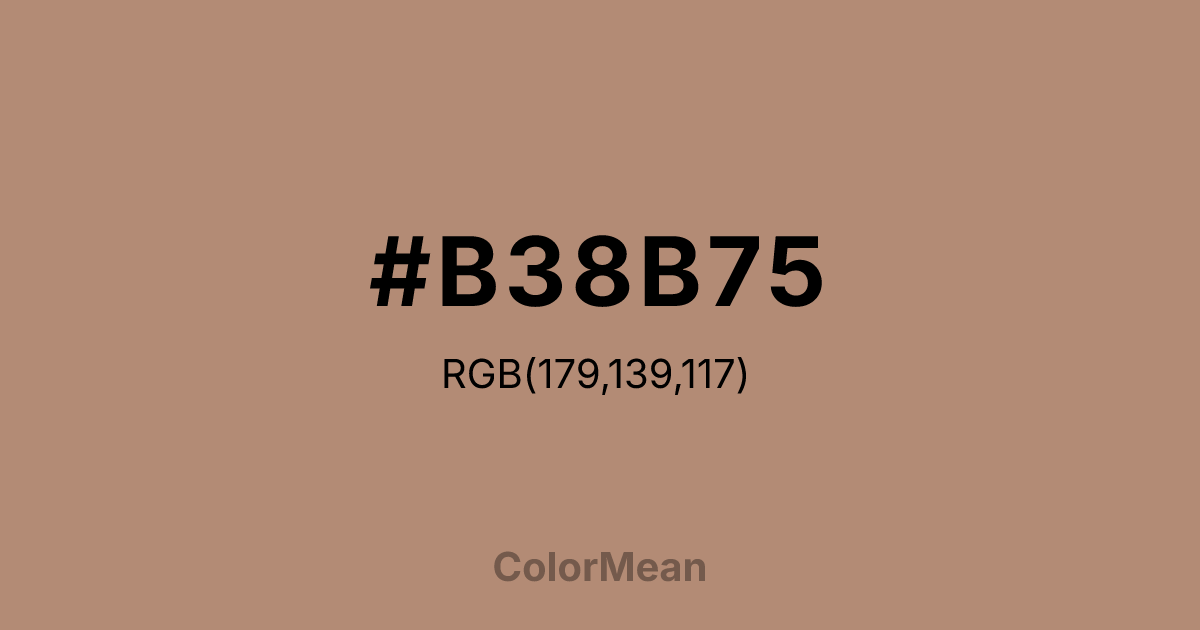 #B38B75 color swatch