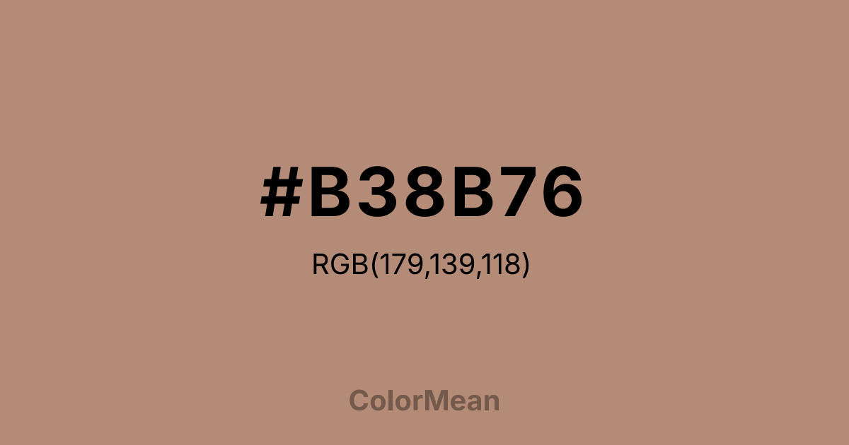 #B38B76 color swatch
