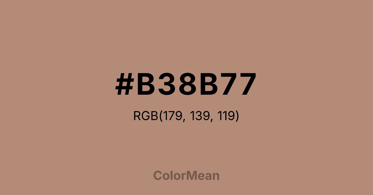 #B38B77 color swatch