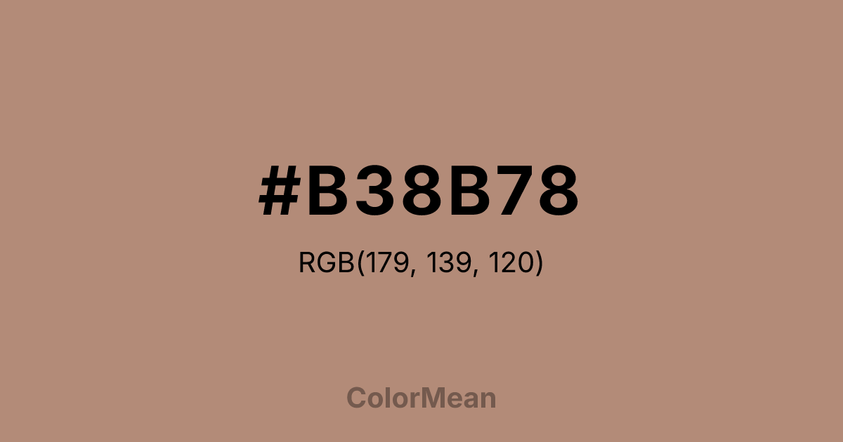 #B38B78 color swatch