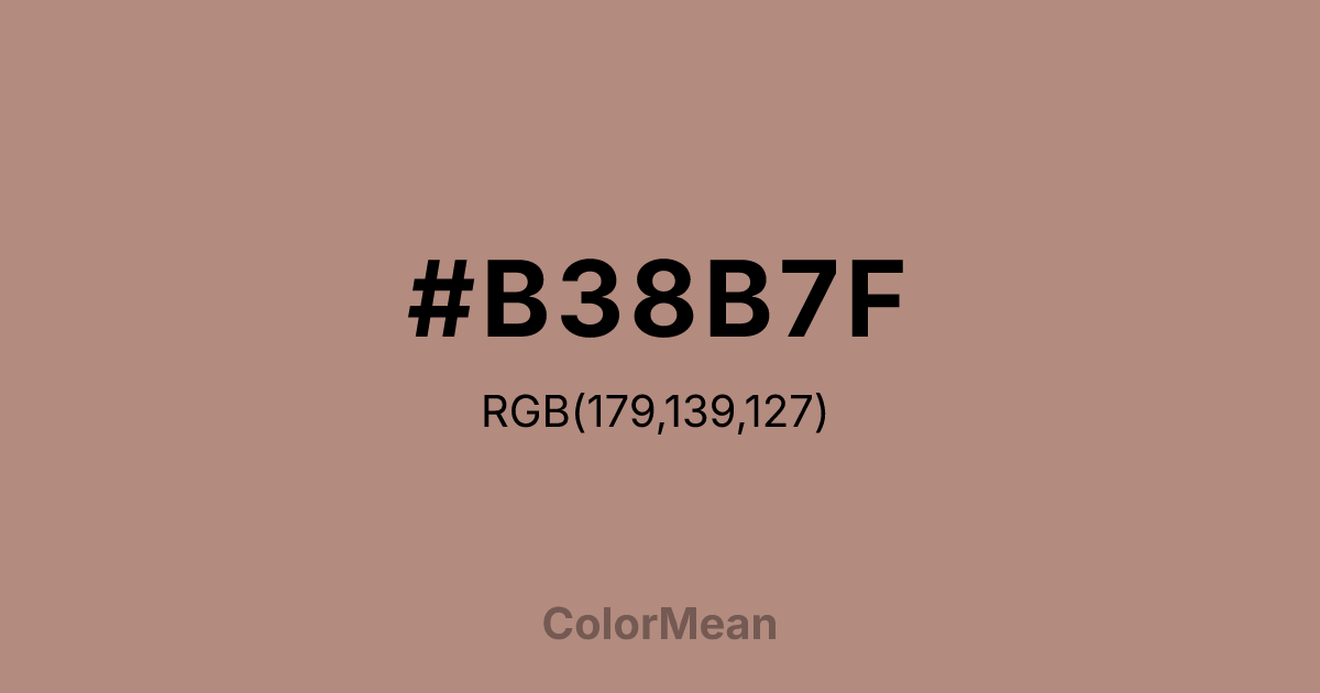 #B38B7F color swatch