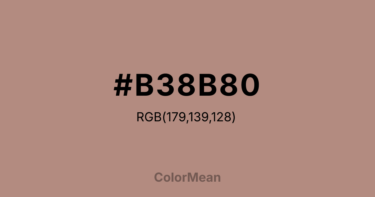 #B38B80 color swatch