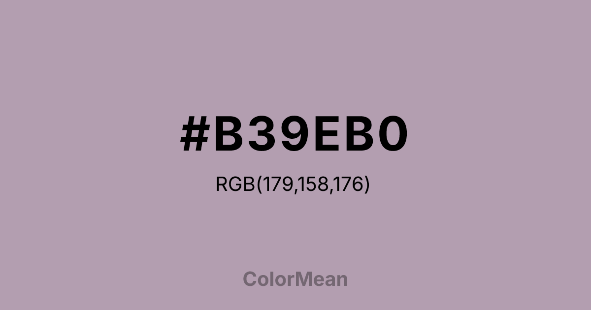 #B39EB0 color swatch
