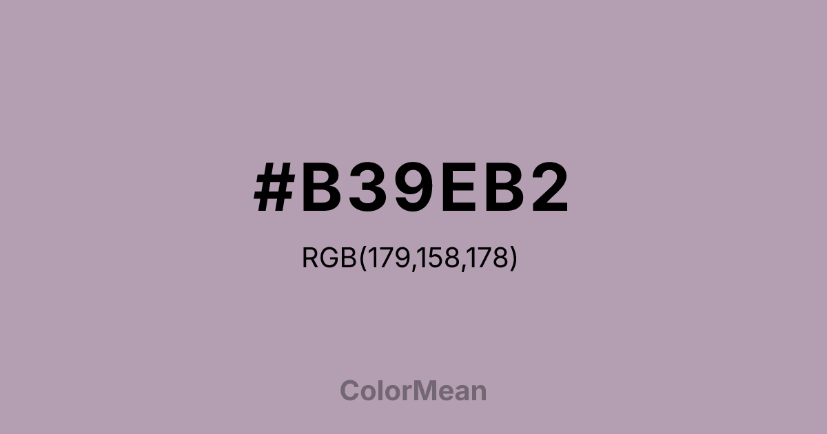 #B39EB2 color swatch
