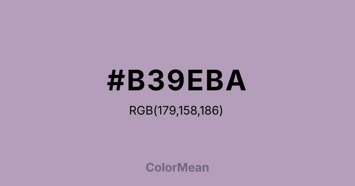 #B39EBA color swatch