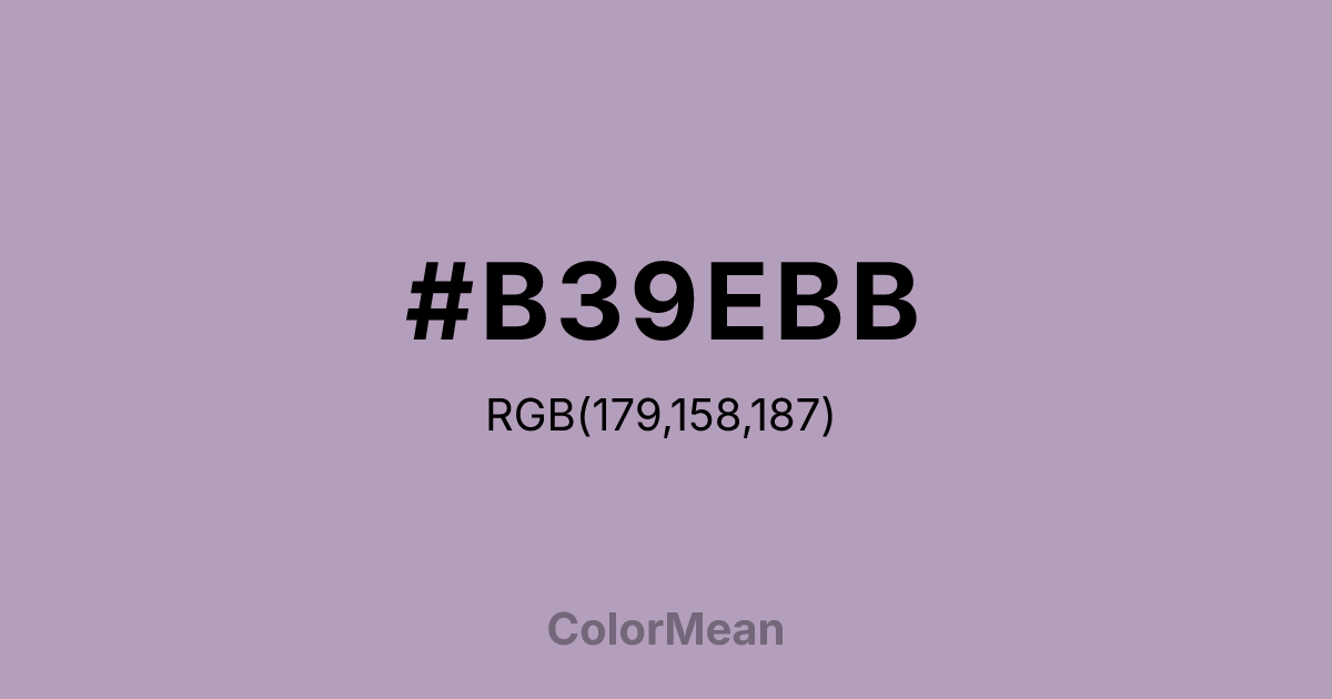 #B39EBB color swatch