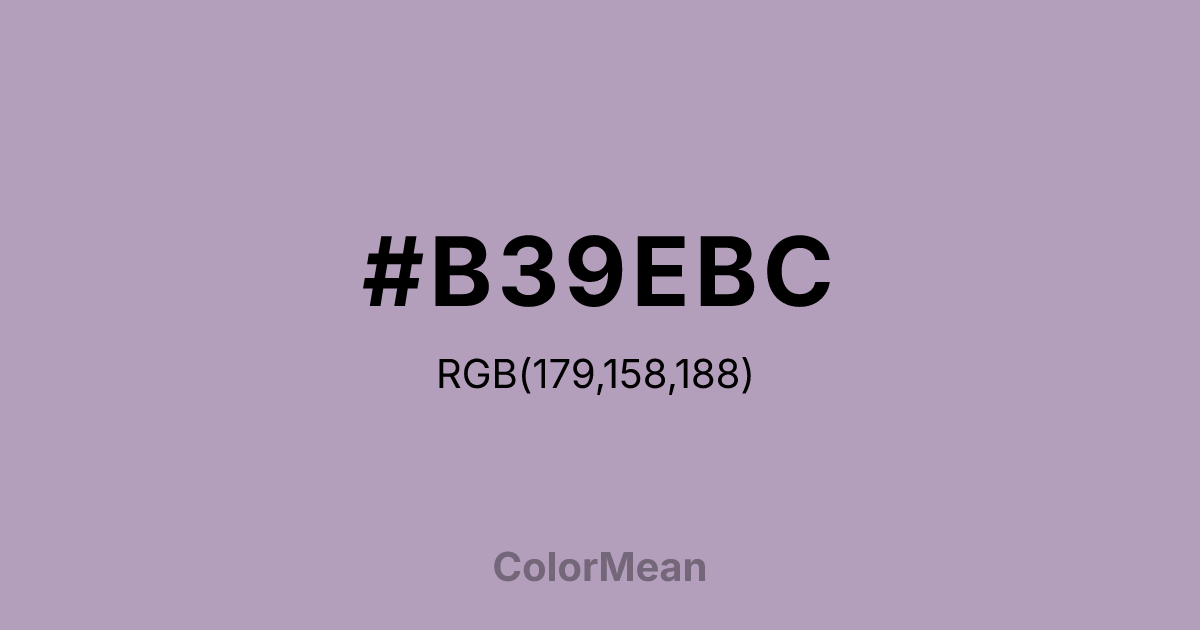 #B39EBC color swatch