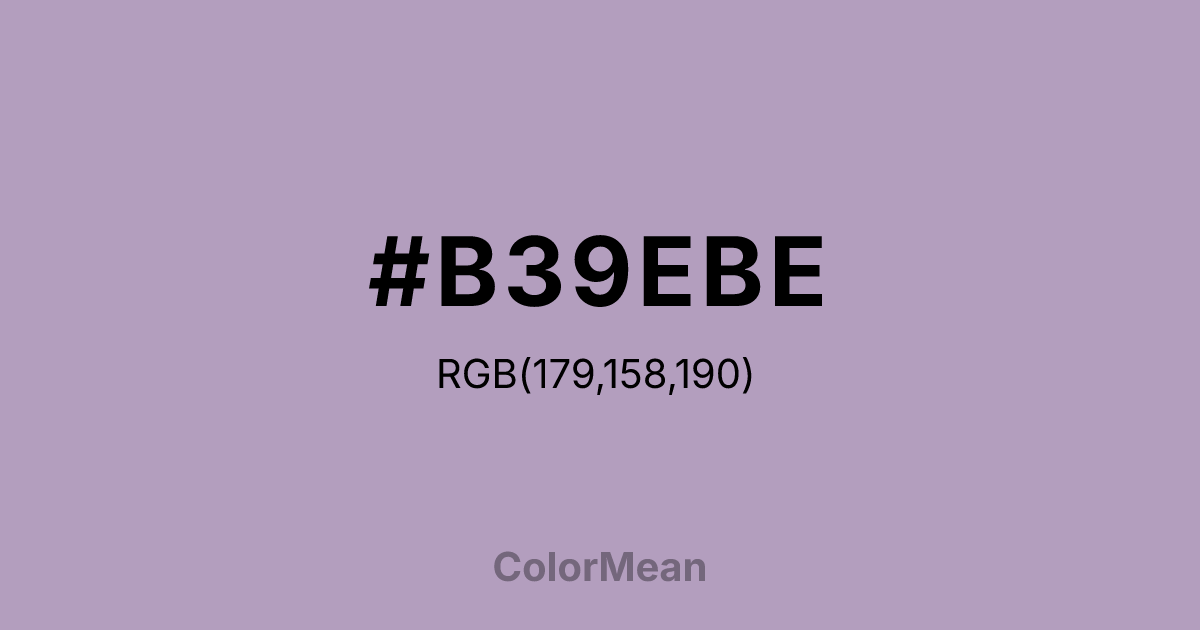 #B39EBE color swatch