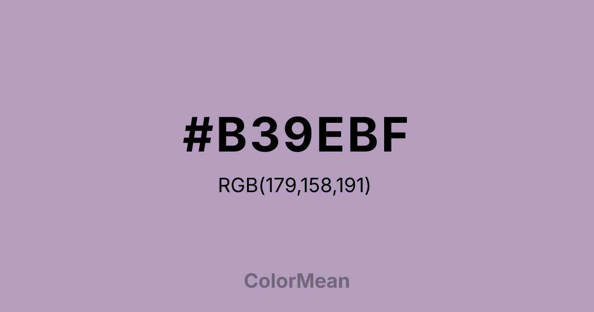 #B39EBF color swatch