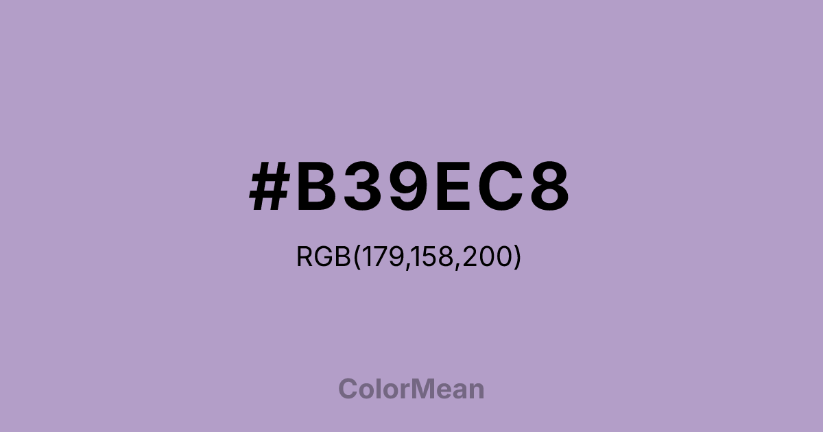 #B39EC8 color swatch