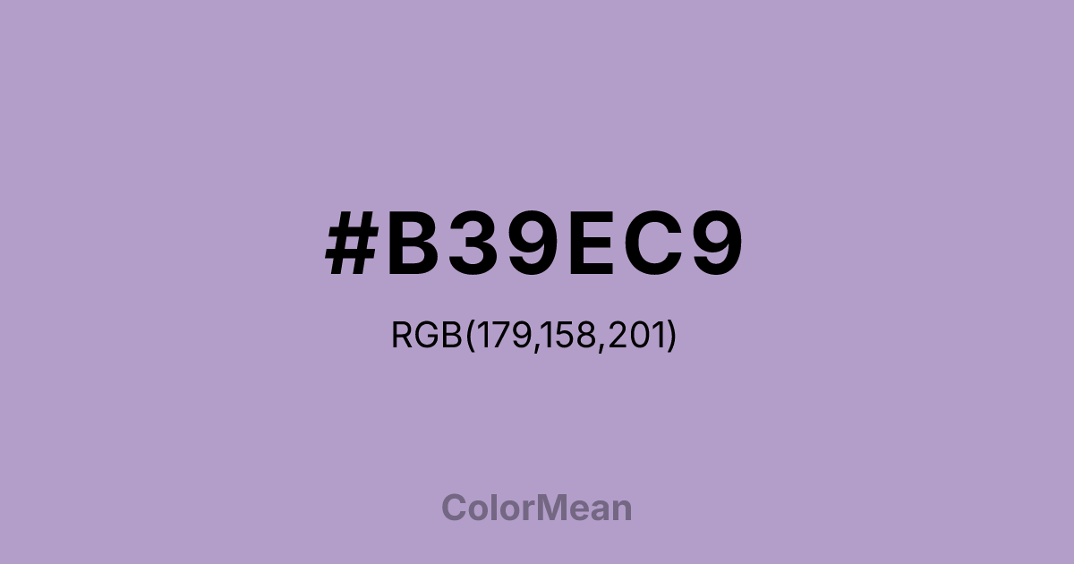 #B39EC9 color swatch