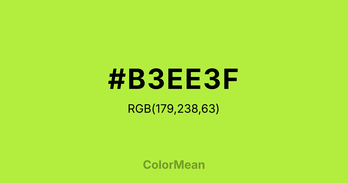 #B3EE3F color swatch