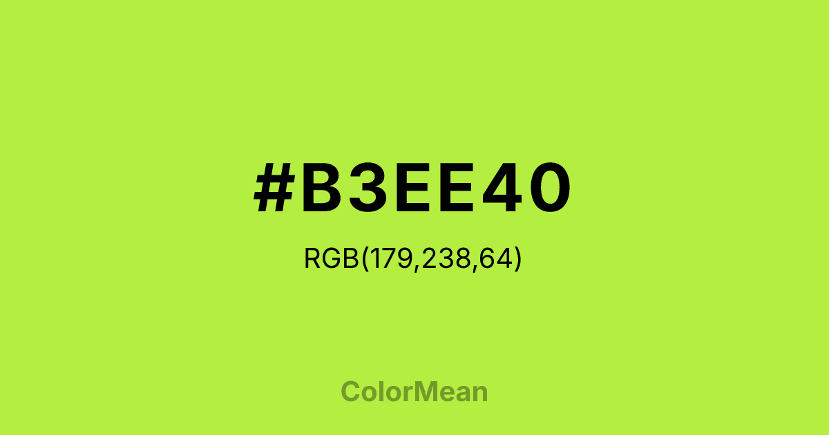 #B3EE40 color swatch