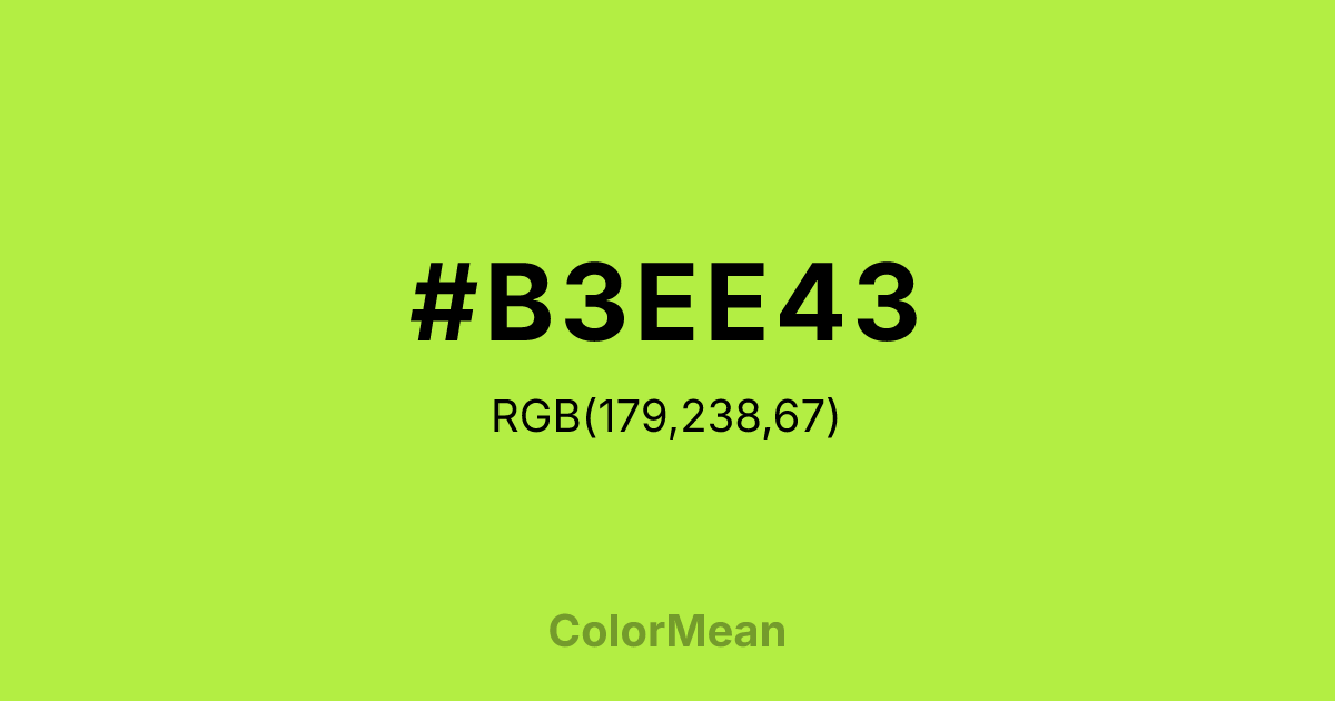#B3EE43 color swatch