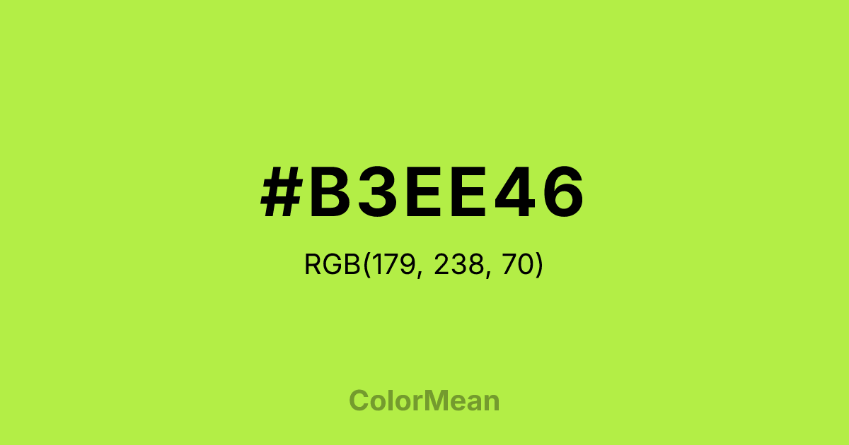 #B3EE46 color swatch
