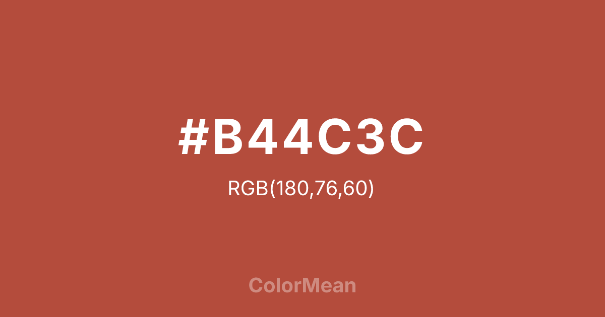 #B44C3C color swatch