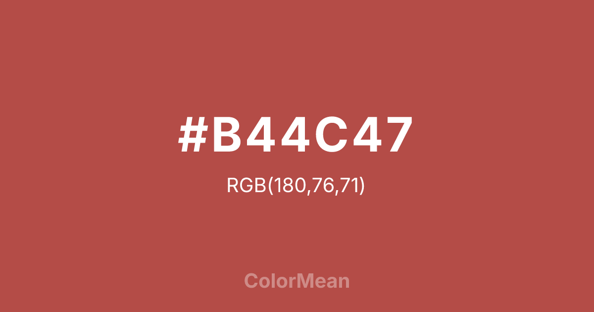 #B44C47 color swatch