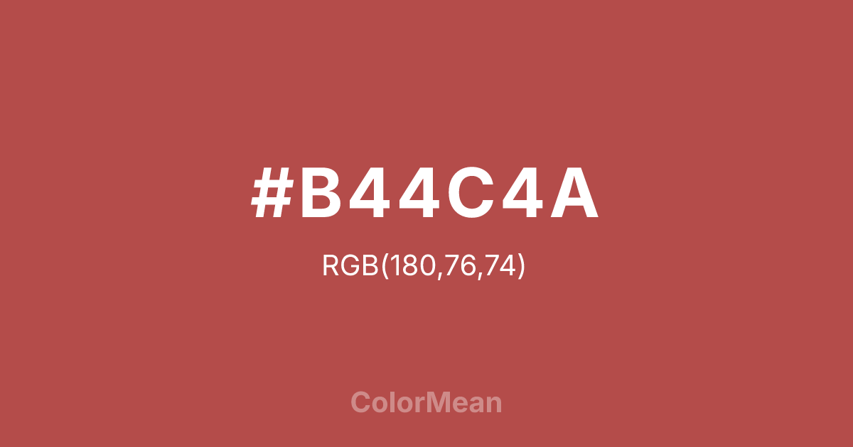 #B44C4A color swatch