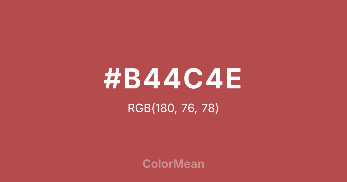 #B44C4E color swatch