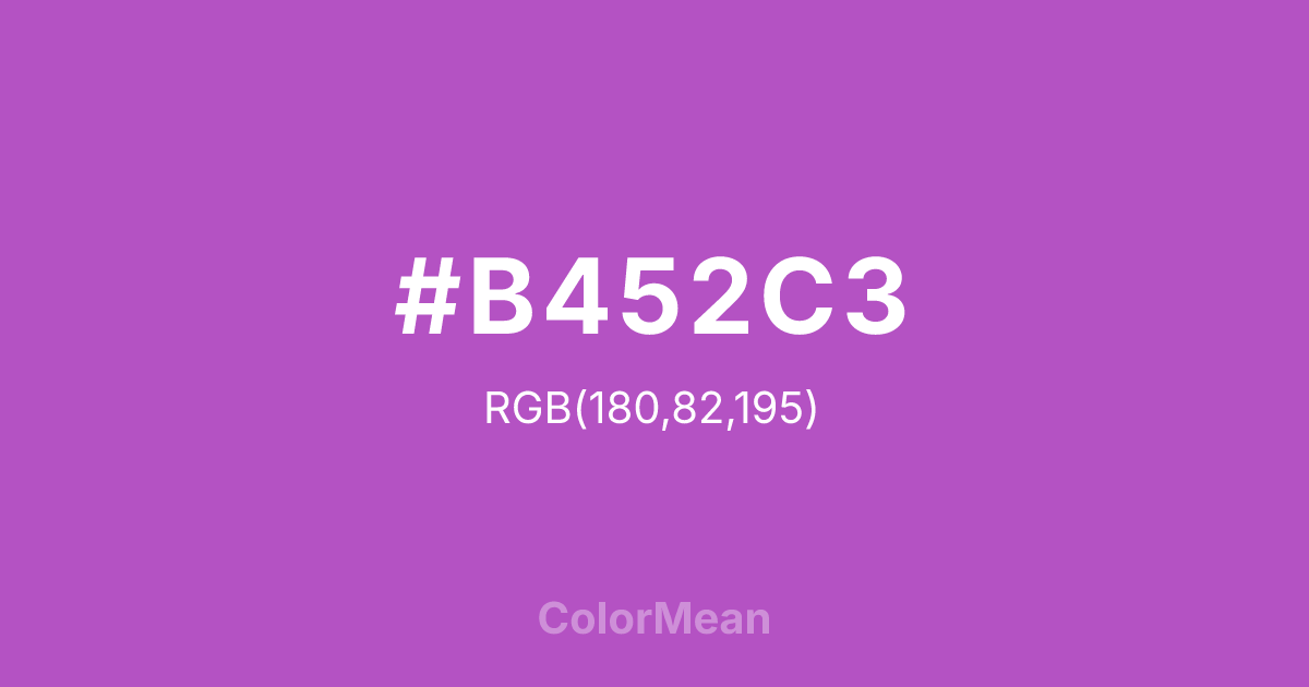 #B452C3 color swatch